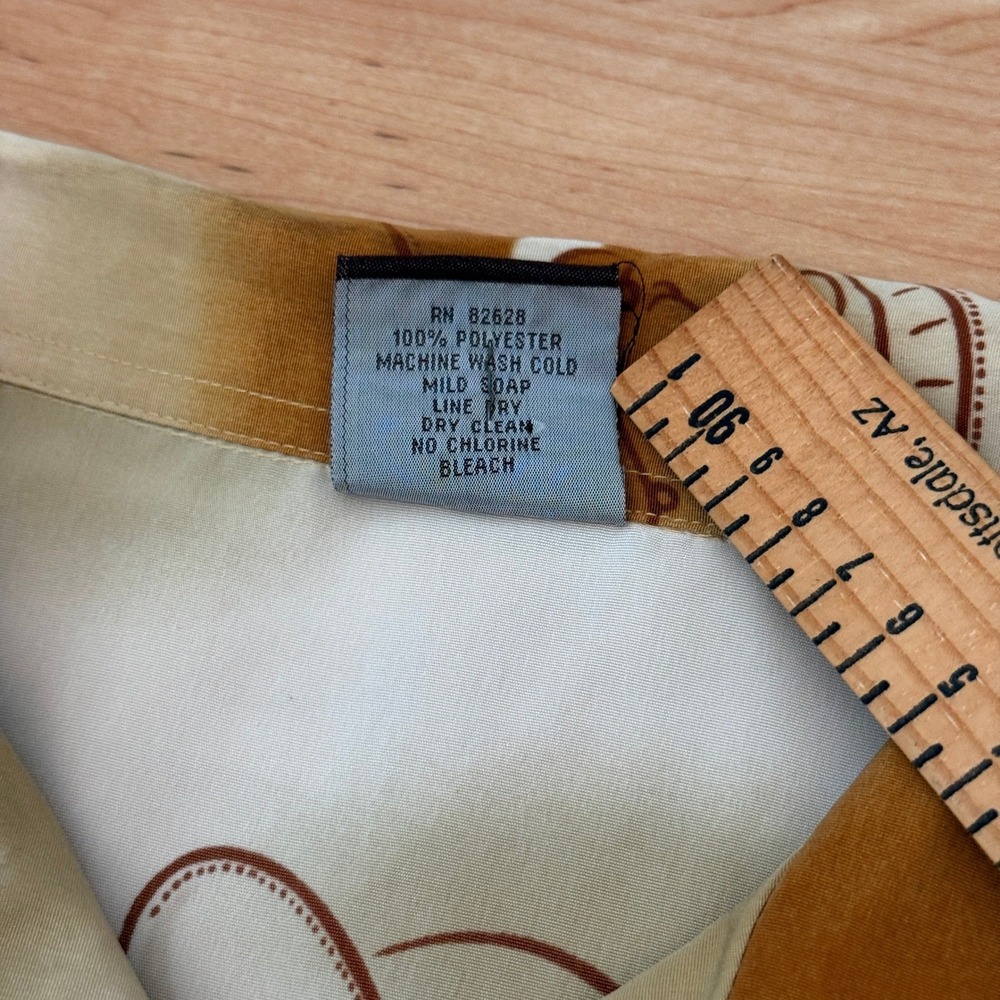 Southpole Mens Vintage Y2K Graffiti Character Ombre Button Down Shirt Brown L - Picture 5 of 8